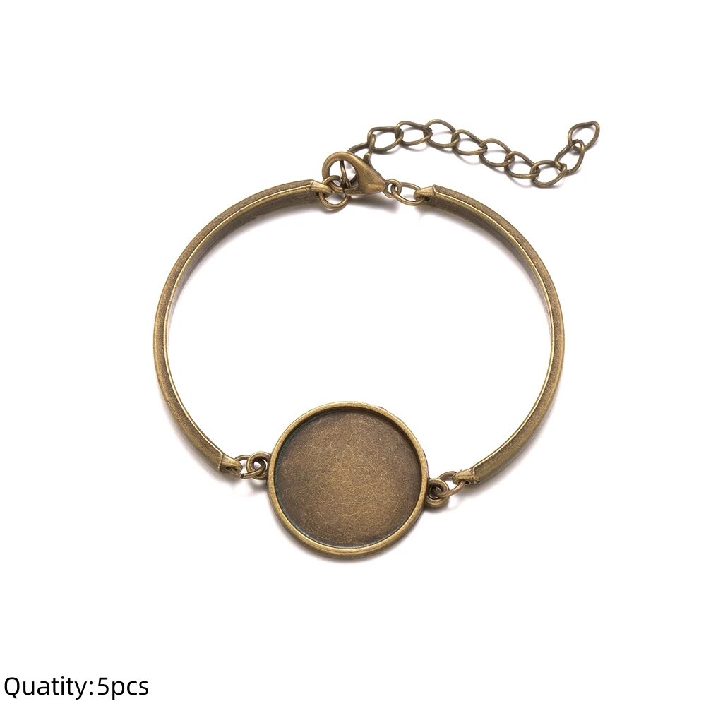 Браслет-основа с платформой, Ancient bronze, 5 шт.
