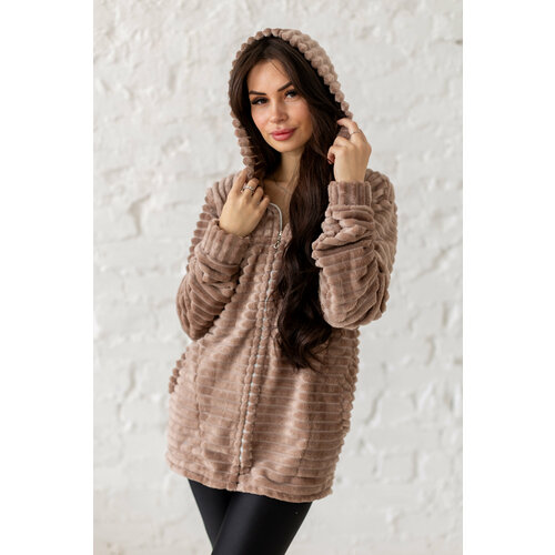 фото Кардиган comfort fashion домашний, для прогулок, размер m, , коричневый