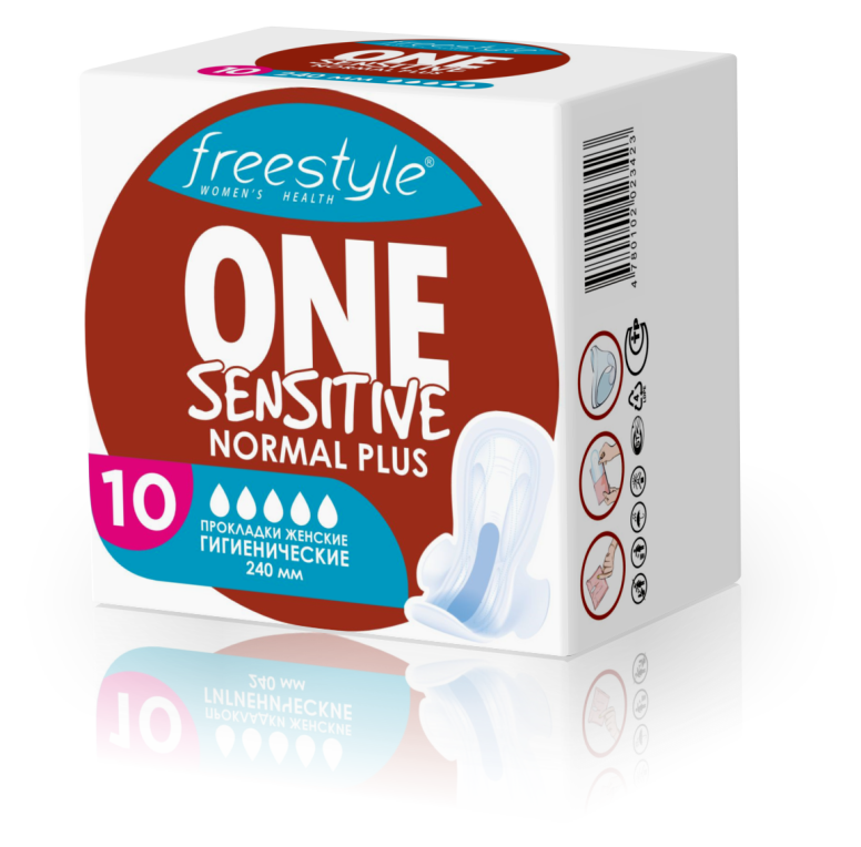 Прокладки женские гигиенические FreeStyle One Sensetive Normal Plus) 10шт. (240мм)