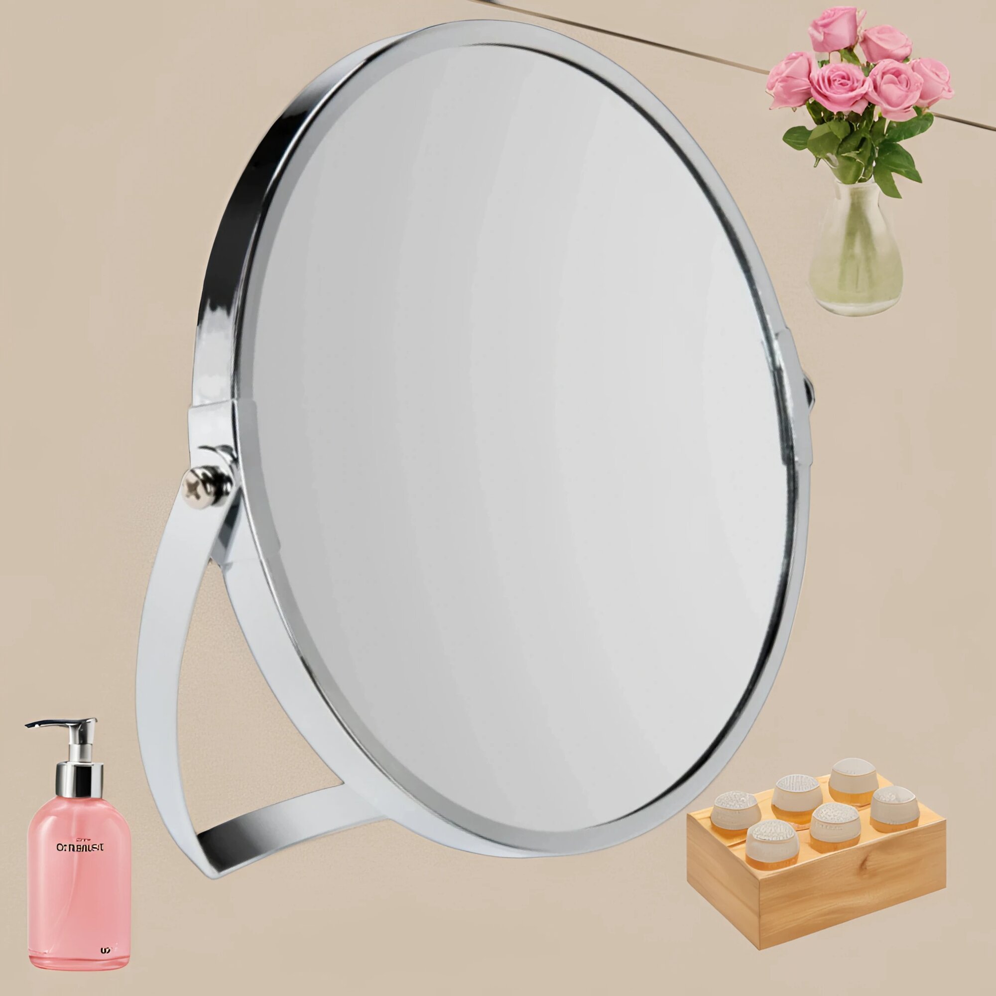 Зеркало TWO DOLFINS 0115 двухстороннее с 3-х кратным увеличением D = 15см