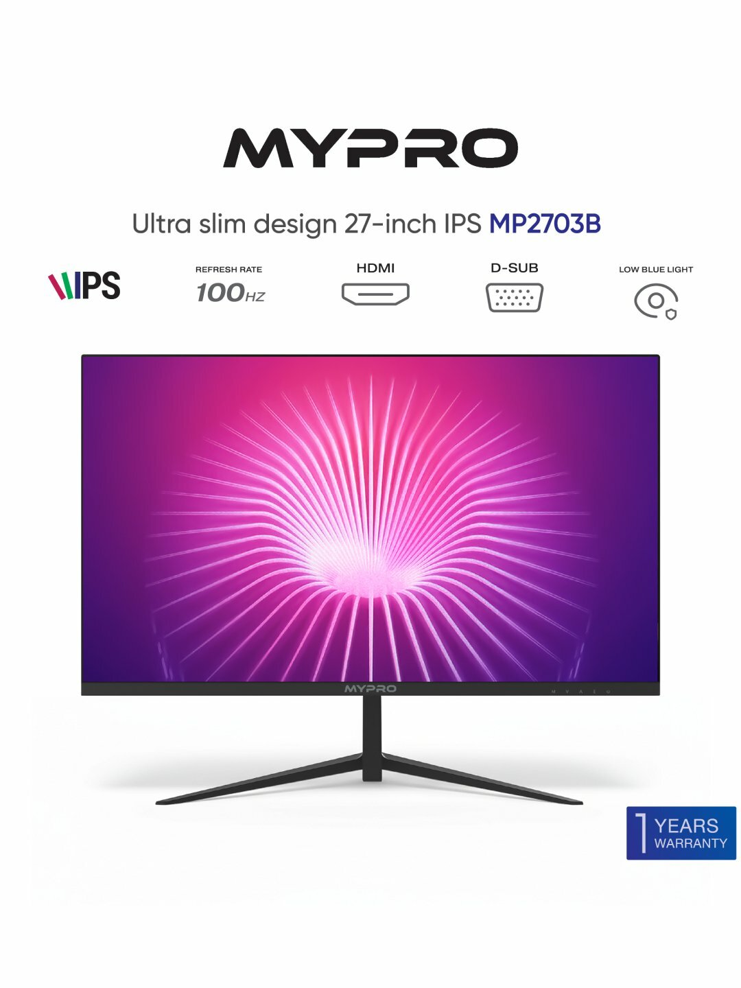 Монитор MYPRO 24 MP2403B 100Hz IPS - Лучший выбор для геймеров! — фото 1
