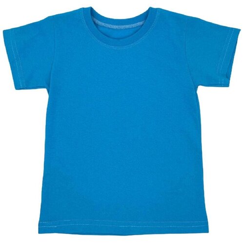 фото Футболка детская для мальчика девочки школьная повседневная спортивная 100% хлопок однотонная размер 86-92 см peppikids