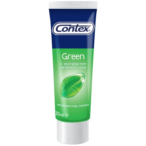 Гель-смазка Contex Green с экстрактом зеленого чая, 45 г, 30 мл, зеленый чай, 1 шт.