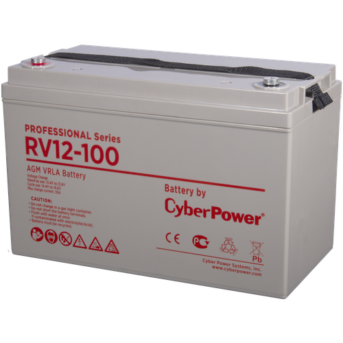 Аккумуляторная батарея CyberPower (RV 12-100) аккумуляторная батарея cyberpower rv 12 26