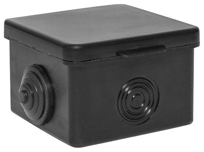 Коробка распаячная КМР-030-036 65х65х50 4 мембранных ввода чёрная EKF - фотография № 1