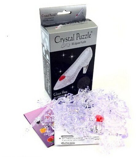 Головоломка 3D Crystal Puzzle Туфелька цвет: прозрачный - фото №4