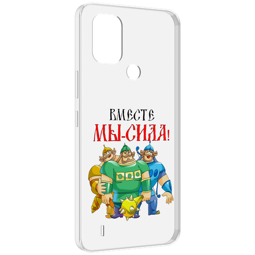 Чехол MyPads 23 февраля богатыри для Nokia C31 задняя-панель-накладка-бампер