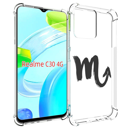 Чехол MyPads знак-зодиака-скорпион-7 для Realme C30 4G / Narzo 50i Prime задняя-панель-накладка-бампер