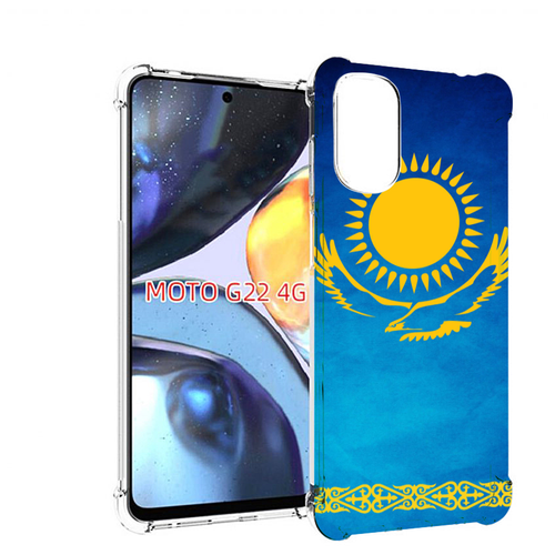 Чехол MyPads герб и флаг казахстана для Motorola Moto G22 4G задняя-панель-накладка-бампер