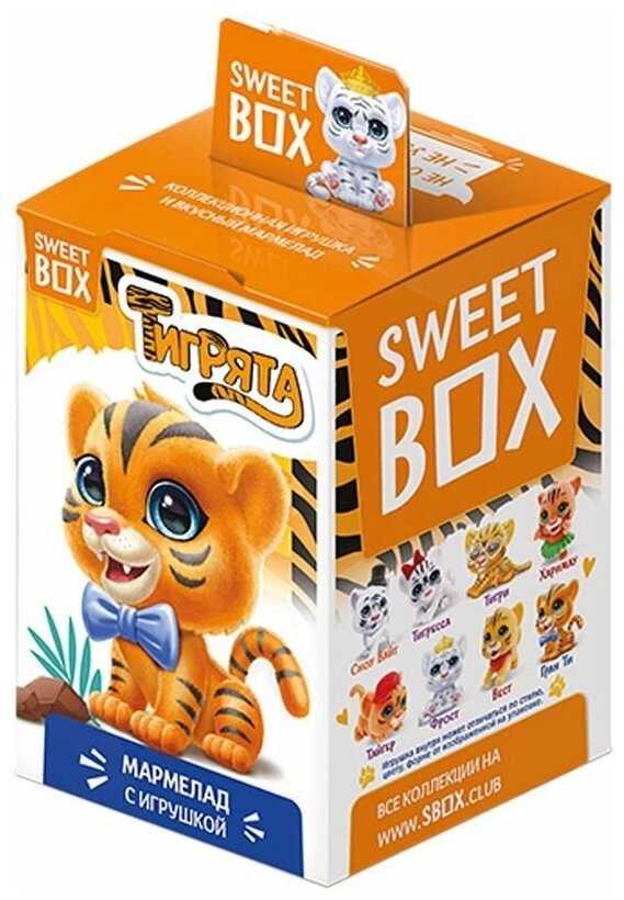 Sweet Box Конфитрейд свитбокс тигрята Мармелад с игрушкой, 10г - фотография № 2