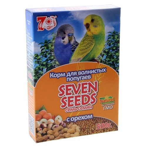 Корм Seven Seeds для волнистых попугаев, с орехами, 500 г корм seven seeds для волнистых попугаев с орехами 500 г 3 шт