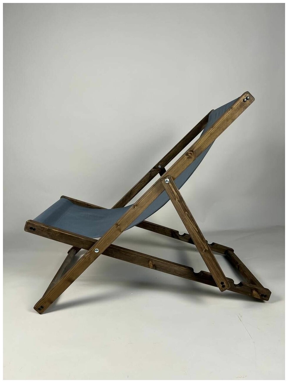 Шезлонг для дачи, серый шезлонг, складной, деревянный/ Кресло-шезлонг/ Кресло для дачи/ для дома - фотография № 4