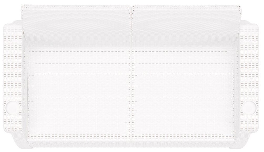 Диван Альтернатива Ротанг плюс, 127 x 70 x 79 см, белый - фотография № 4