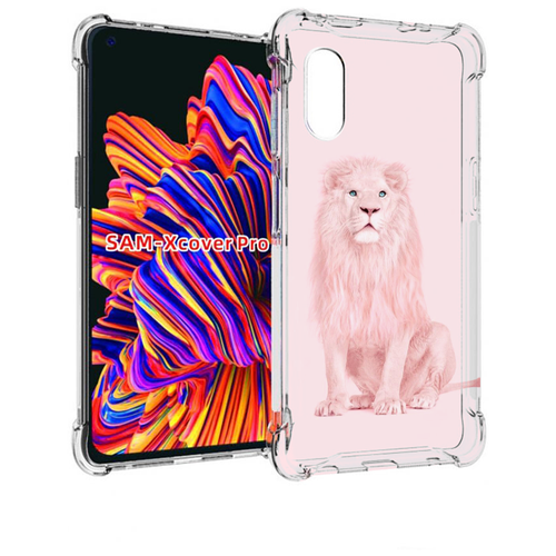 Чехол MyPads Розовый-лев для Samsung Galaxy Xcover Pro 1 задняя-панель-накладка-бампер чехол mypads розовый лев для samsung galaxy xcover 5 задняя панель накладка бампер
