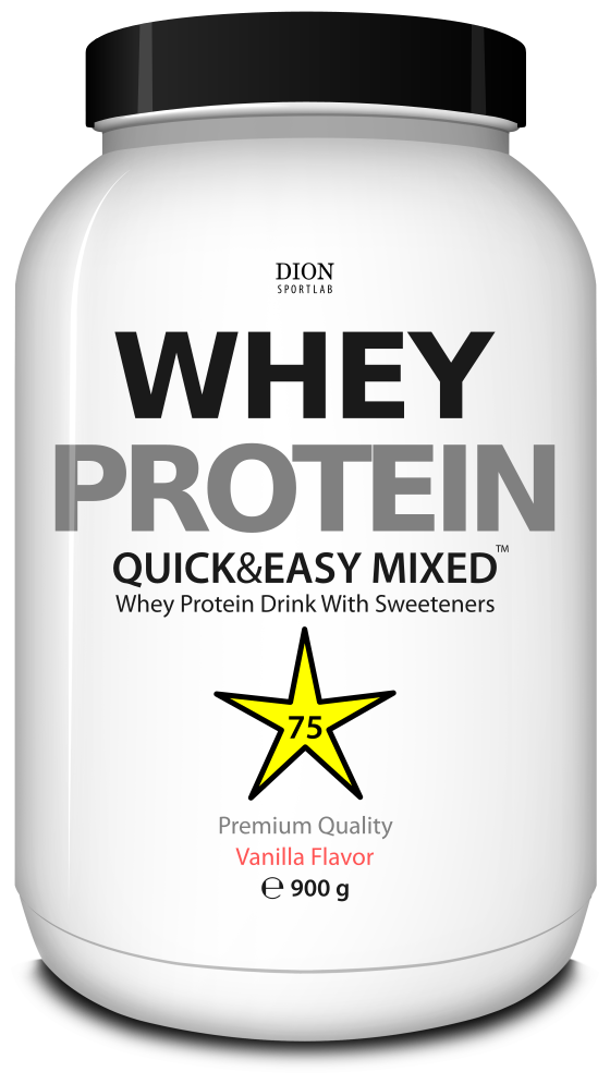 Whey Protein Dion Sportlab Комплекс сывороточных белков: концентрат и изолят. Вкус: Клубника, 900 г