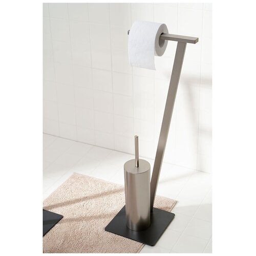 Держатель для туалетной бумаги с ершиком Bergenson Bjorn Bath Stan, 71 см, никель