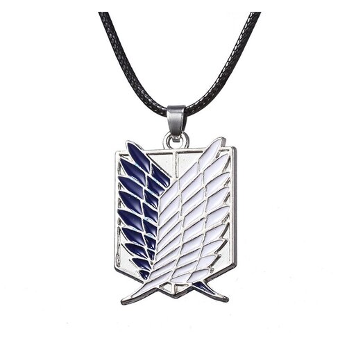 Колье, синий, белый