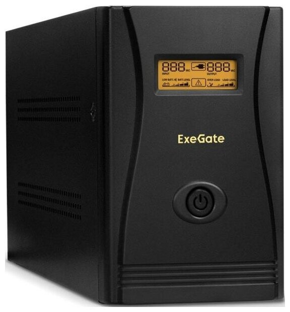 Источник бесперебойного питания Exegate SpecialPro Smart LLB-3000. LCD. AVR.4SH. RJ. USB 3000VA Черный