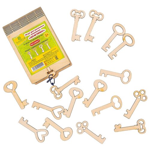 развивающая игра для малышей ключики игра для развития внимания 8 пар деревянных ключей 16 штук и 8 замков Игра для развития внимания «Ключики»