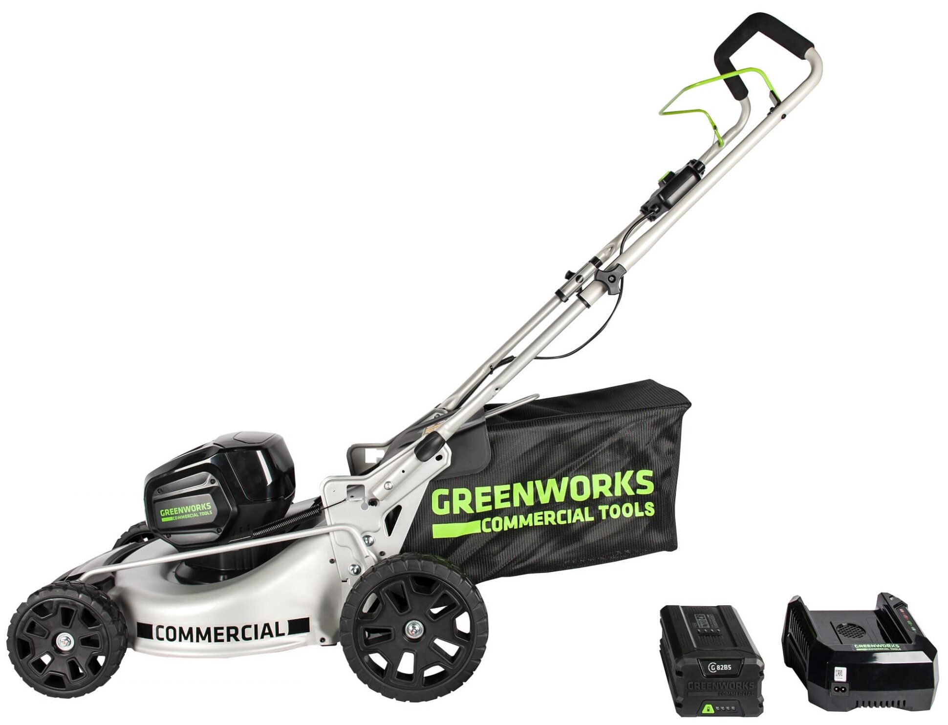 Газонокосилка аккумуляторная Greenworks GC82LM46K5, 82V, 46 см, бесщеточная, с 1хАКБ 5 А.ч. и ЗУ - фотография № 2