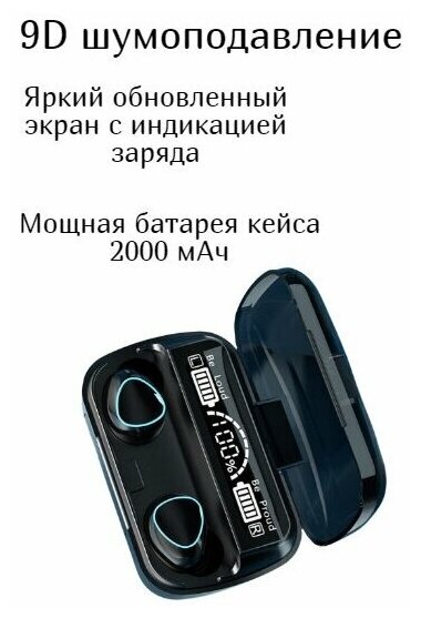 Беспроводные наушники M10 Newest с LED-Дисплеем / Bluetooth 51 TWS / Кейс-повербанк / PowerBank