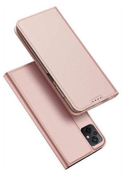 Чехол книжка Dux Ducis для Xiaomi Poco M5, Skin Series, розовое золото