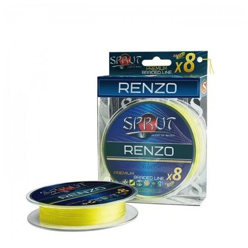 фото Леска плетеная sprut renzo soft premium x 8 fluo yellow 0.25 140м