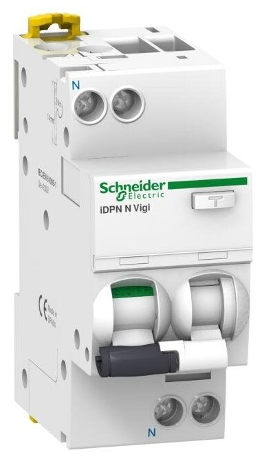 Автоматический выключатель дифференциального тока (АВДТ) Schneider Electric Acti9 iDPN N Vigi 20A 30mA тип AC кривая отключения C 2 полюса 6kA