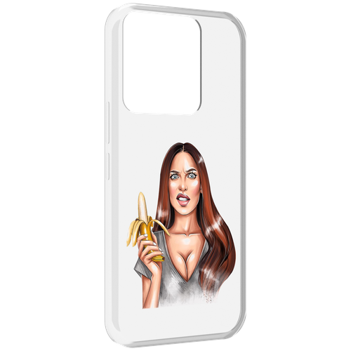 Чехол MyPads девушка-с-бананом для Tecno Spark Go 2022 / Tecno Spark 8C задняя-панель-накладка-бампер