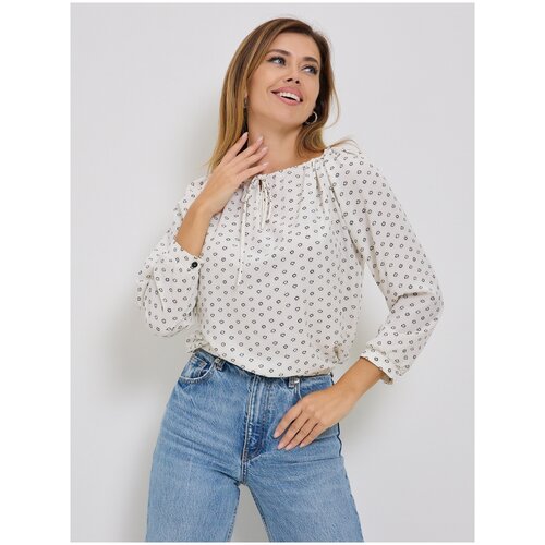 Блузка женская стильная Юлия белая 48-50 размер