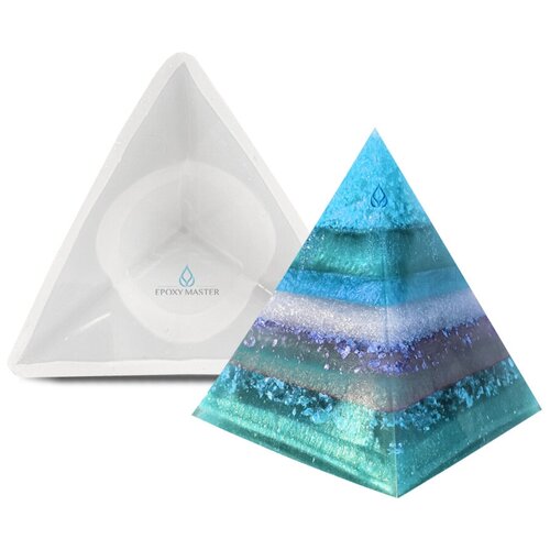 силиконовый молд свеча волнистая 3 9х8 5см Силиконовый молд - Пирамида 3 грани, 5см