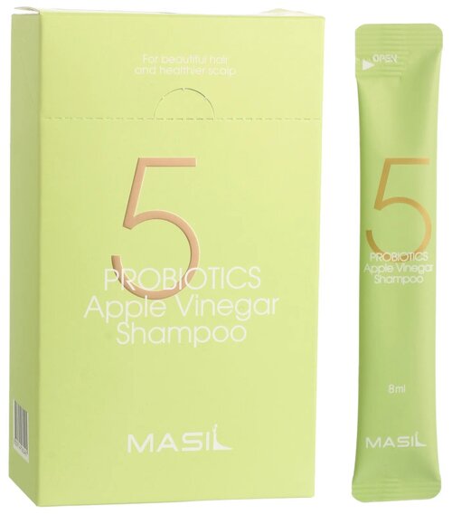 Masil шампунь 5 Probiotics Apple Vinegar с яблочным уксусом, 8 мл, 20 шт.
