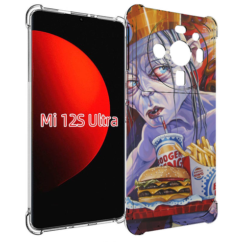 Чехол MyPads любитель бургер кинга для Xiaomi 12S Ultra задняя-панель-накладка-бампер