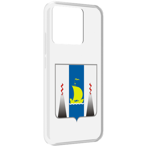 Чехол MyPads герб-сахалиснкой-области для Xiaomi Redmi 10A задняя-панель-накладка-бампер