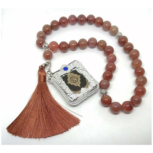 Комплект браслетов Буйнова Н.Е., сердолик, размер 18 см, бордовый четки мусульманские мухаммед черный камень 99 звеньев