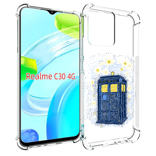 Чехол MyPads будка рисунок для Realme C30 4G / Narzo 50i Prime задняя-панель-накладка-бампер