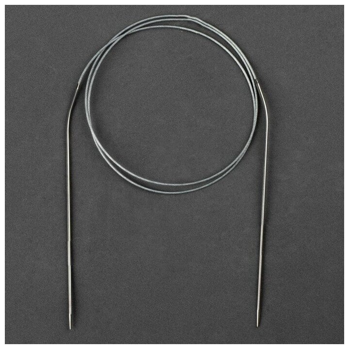 Спицы круговые, для вязания, с металлическим тросом, d = 2 мм, 14/100 см - фотография № 8