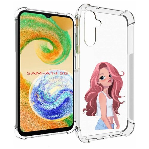 чехол mypads мама девочек женский для samsung galaxy a14 5g задняя панель накладка бампер Чехол MyPads Мультяшный-арт-девушки женский для Samsung Galaxy A14 4G/ 5G задняя-панель-накладка-бампер