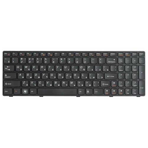 Клавиатура для ноутбука Lenovo IdeaPad G580 G585 Z580 Z580A Z585 Z780 черная с рамкой гор Enter ZeepDeep 776₽