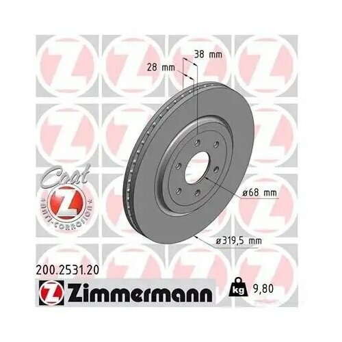 zimmermann 200253120 диск тормозной