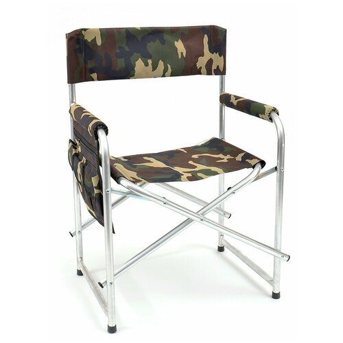 Кресло складное с карманом на подлокотнике, алюминий, AKS-02 НПО кедр кресло складное нпо кедр кедр aksm 02 supermax алюминий со столиком