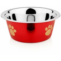 Миска Lilli Pet METAL STAR Paw&bone для животных,240мл, красная