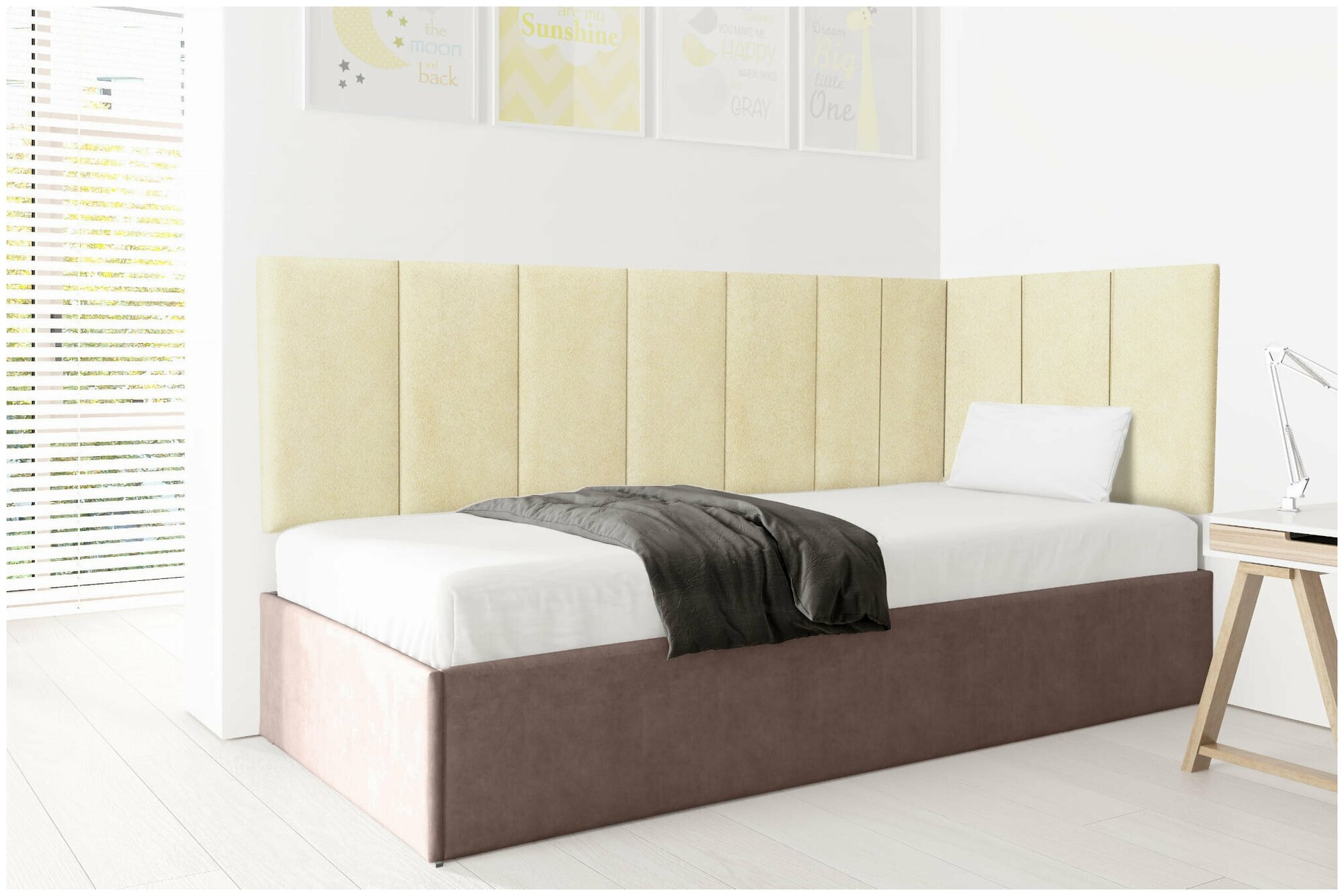 Панель кровати Alcantara Peach 30х60 см 1 шт. - фотография № 2