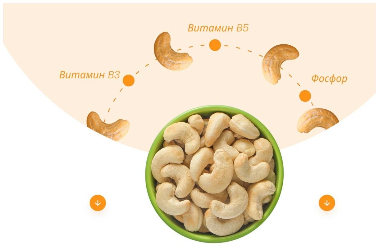 Орехи кешью обжаренный очищенный 2 банки х 500 г - фотография № 4