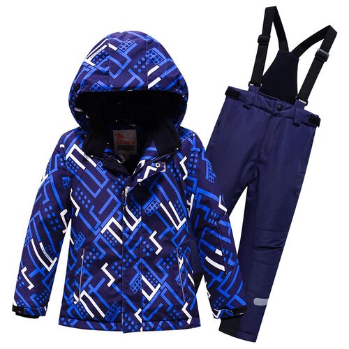 Костюм Valianly для мальчиков, куртка и брюки, размер 110, синий