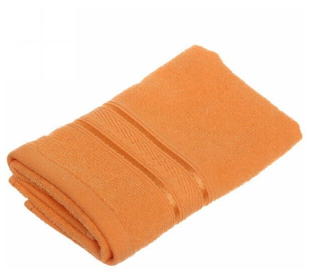 Полотенце махровое 30*50см «Comfort» цвет оранжевый 03010 плотность 300гр/м2 - фотография № 1