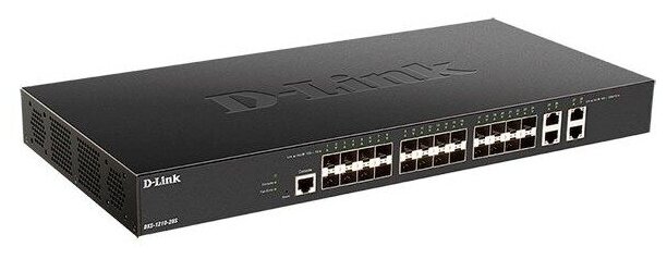 D-Link Коммутатор/ DXS-1210-28S Smart L2+ Switch 24x10GBase-X SFP+, 4x10GBase-T, CLI, RJ45 Console