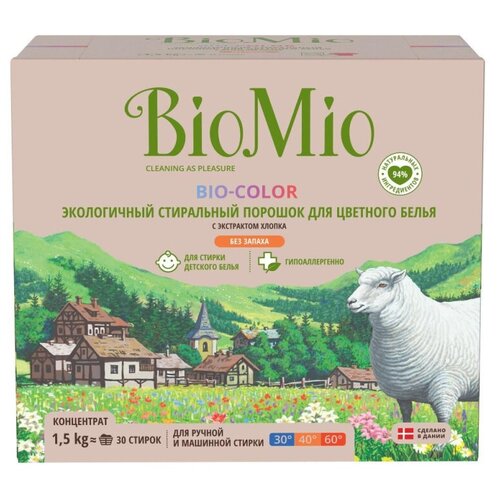 Порошок стиральный BioMio BIO-COLOR д/цвет белья б/запаха концентрат 1,5кг