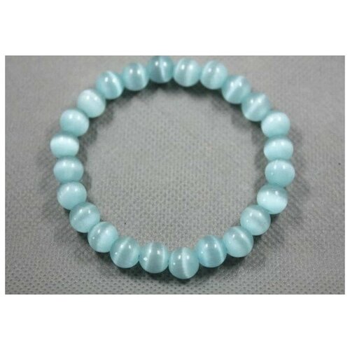 фото Handinsilver ( посеребриручку ) браслет из голубого камня кошачий глаз 8мм