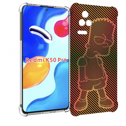 Чехол MyPads Графический-Барт-Симпсон для Xiaomi Redmi K50 / K50 Pro задняя-панель-накладка-бампер